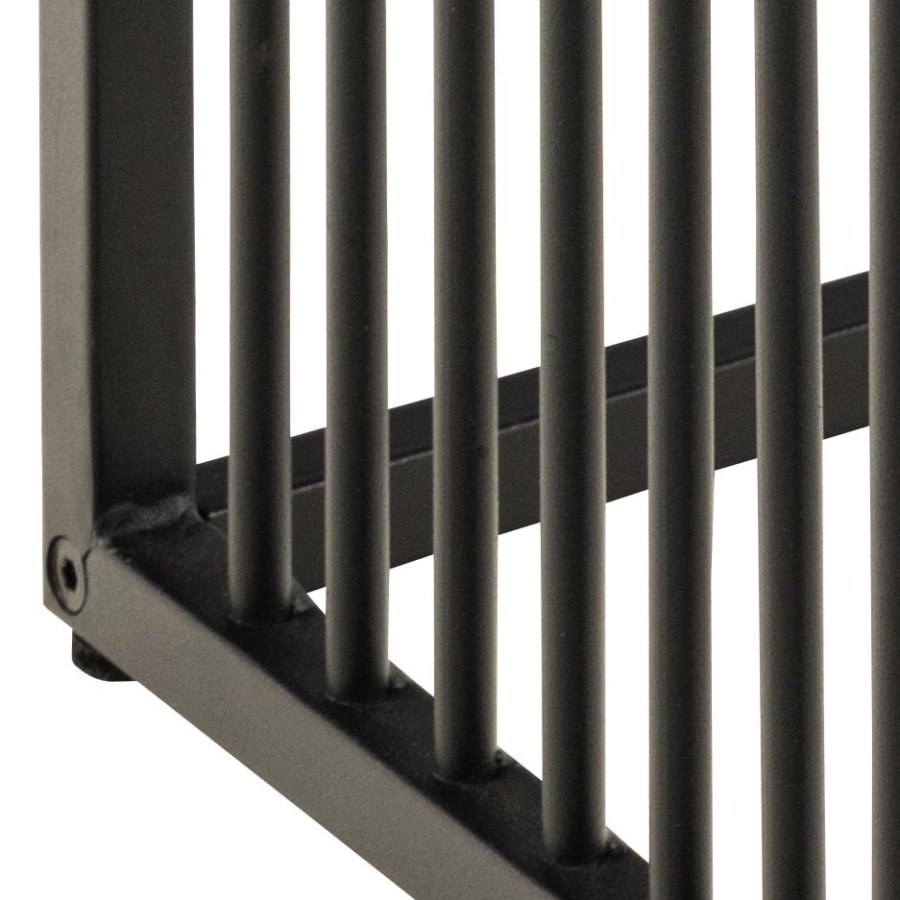 ACT NORDIC Strington hjrnebord, kvadratisk - sort Izmir melamin og sort stl (40x40)