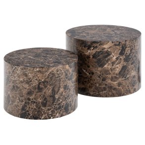 ACT NORDIC Dice sofabord, rund - brun marmor Delhi ru papir (58) (st med 2)
