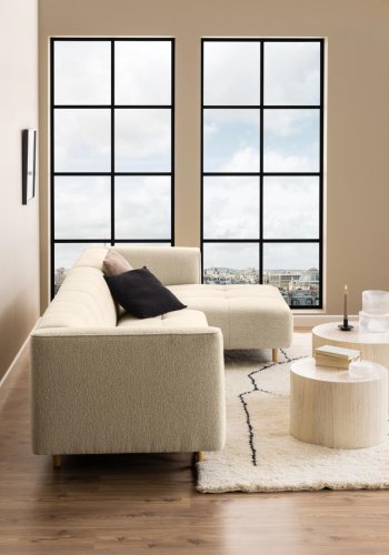 ACT NORDIC Dice sofabord, rund - travertin ru papir (58) (st med 2)