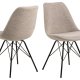 ACT NORDIC Eris spisebordsstol - beige stof og sort stl