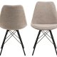 ACT NORDIC Eris spisebordsstol - beige stof og sort stl