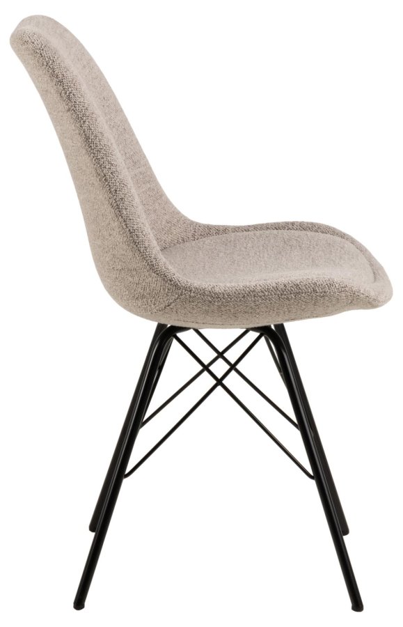 ACT NORDIC Eris spisebordsstol - beige stof og sort stl