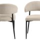 ACT NORDIC Edina spisebordsstol - beige stof og sort stl