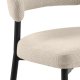 ACT NORDIC Edina spisebordsstol - beige stof og sort stl