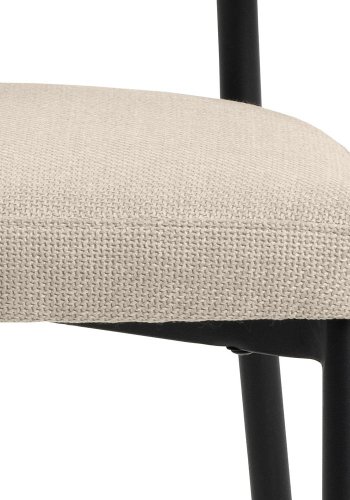 ACT NORDIC Edina spisebordsstol - beige stof og sort stl