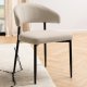 ACT NORDIC Edina spisebordsstol - beige stof og sort stl