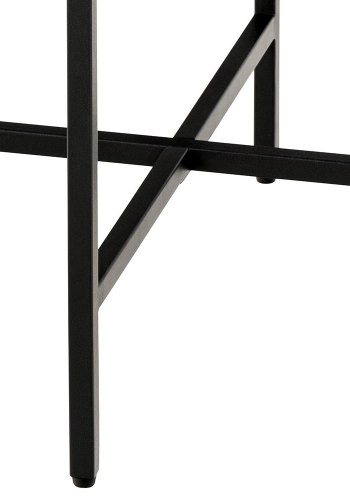 ACT NORDIC Lamoine hjrnebord, rund - sort Izmir melamin og sort stl (40)