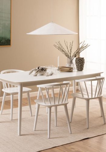 ACT NORDIC Ida spisebordsstol, m. armln - hvid gummitr