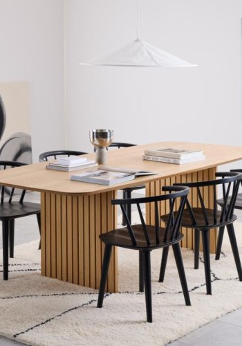 ACT NORDIC Ida spisebordsstol, m. armln - mat sort gummitr