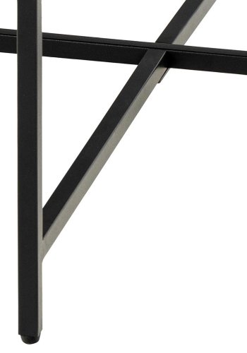 ACT NORDIC Lamoine sofabord, rund - sort Izmir melamin og sort stl (70)