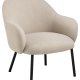 ACT NORDIC Spencer loungestol, m. armln - beige stof og sort stl
