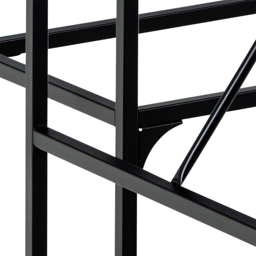 ACT NORDIC Bahamas barbord, m. 1 bnk, 2 stole og fodsttte - mat eg melamin/sort stl (120x60x105)