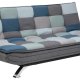 ACT NORDIC Faith sovesofa, m. click & clack - multifarvet/gr patchwork stof og krom stl (196x98)