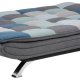 ACT NORDIC Faith sovesofa, m. click & clack - multifarvet/gr patchwork stof og krom stl (196x98)
