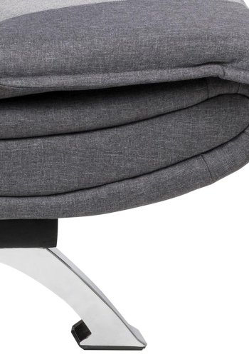 ACT NORDIC Faith sovesofa, m. click & clack - multifarvet/gr patchwork stof og krom stl (196x98)