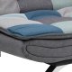 ACT NORDIC Faith sovesofa, m. click & clack - multifarvet/gr patchwork stof og krom stl (196x98)