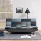 ACT NORDIC Faith sovesofa, m. click & clack - multifarvet/gr patchwork stof og krom stl (196x98)