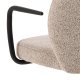 ACT NORDIC Patricia skrivebordsstol, m. armln, hjul, drejefunktion - beige stof og sort stl