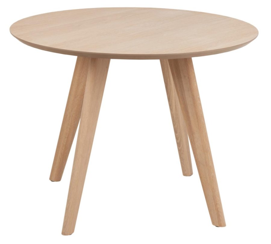 ACT NORDIC Townsville spisebord, rund hvidpigmenteret egefiner og hvidpigmenteret eg (100)