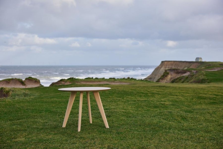 ACT NORDIC Townsville spisebord, rund hvidpigmenteret egefiner og hvidpigmenteret eg (100)