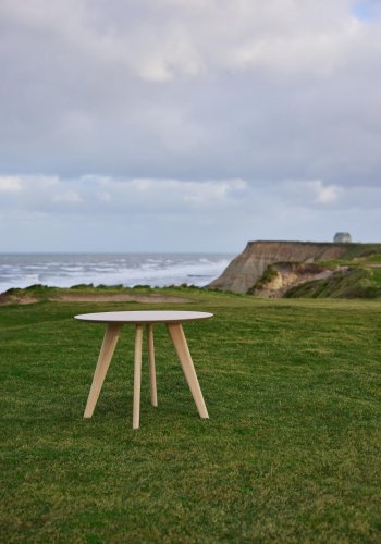 ACT NORDIC Townsville spisebord, rund hvidpigmenteret egefiner og hvidpigmenteret eg (100)