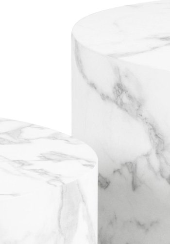 ACT NORDIC Dice sofabord, rund - hvid marmor Carrara ru papir (58) (st med 2)