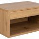 ACT NORDIC Cholet vghngt natbord, m. 1 hylde og 1 skuffe - mat vild eg ru papir (50x35)