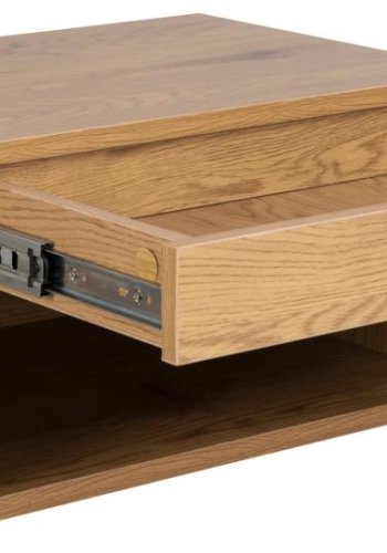 ACT NORDIC Cholet vghngt natbord, m. 1 hylde og 1 skuffe - mat vild eg ru papir (50x35)