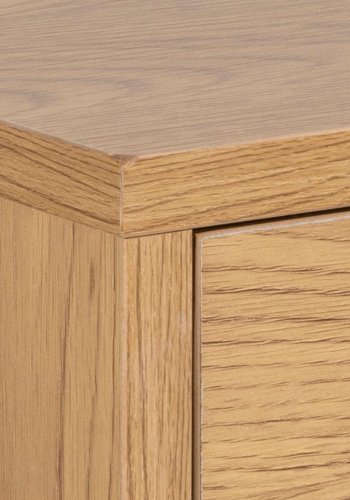 ACT NORDIC Cholet vghngt natbord, m. 1 hylde og 1 skuffe - mat vild eg ru papir (50x35)