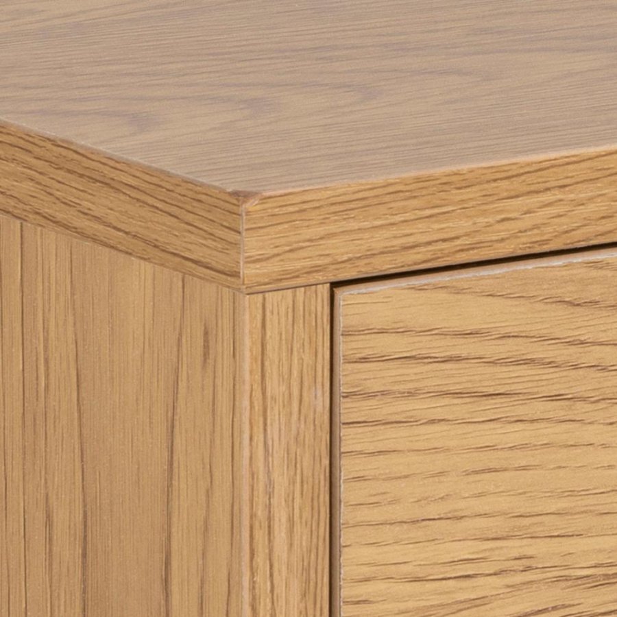 ACT NORDIC Cholet vghngt natbord, m. 1 hylde og 1 skuffe - mat vild eg ru papir (50x35)