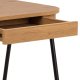 ACT NORDIC Blueton skrivebord, m. 2 skuffer - mat vild eg ru papir og sort stl (120x60)