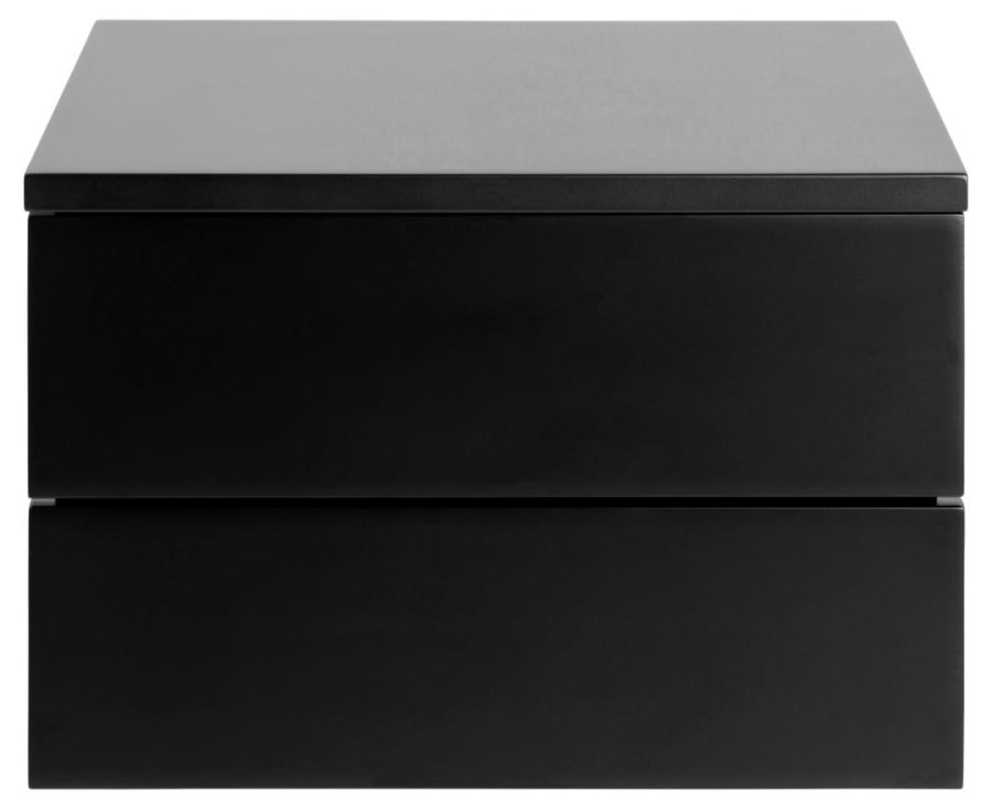 ACT NORDIC Avignon vghngt natbord, m. 2 skuffer - sort MDF (37x32)