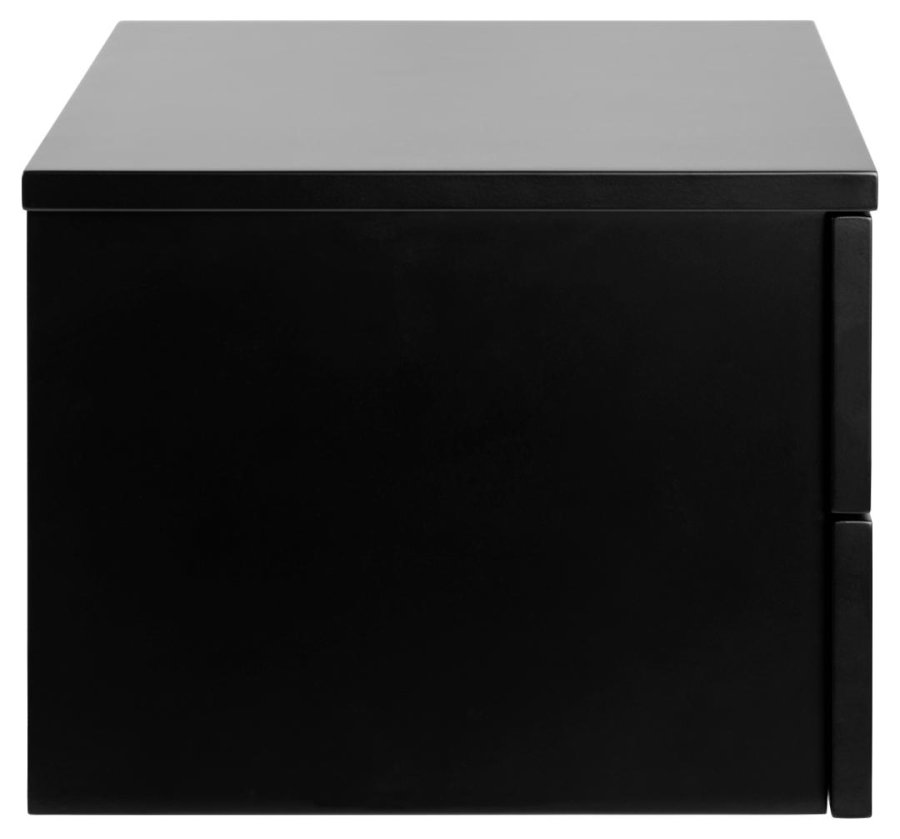 ACT NORDIC Avignon vghngt natbord, m. 2 skuffer - sort MDF (37x32)