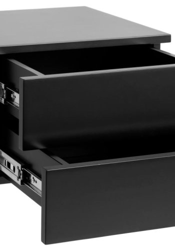 ACT NORDIC Avignon vghngt natbord, m. 2 skuffer - sort MDF (37x32)