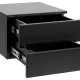 ACT NORDIC Avignon vghngt natbord, m. 2 skuffer - sort MDF (37x32)