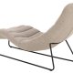 ACT NORDIC Chaplin chaiselong - beige stof og sort stl (63x156)