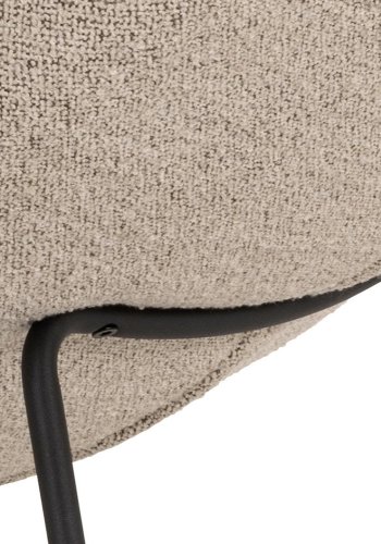 ACT NORDIC Chaplin chaiselong - beige stof og sort stl (63x156)