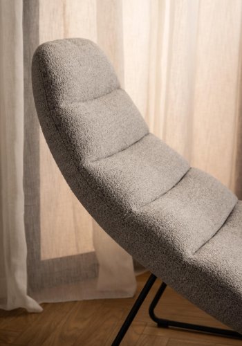 ACT NORDIC Chaplin chaiselong - beige stof og sort stl (63x156)