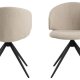ACT NORDIC Ella spisebordsstol, m. drejefunktion - beige stof og sort stl