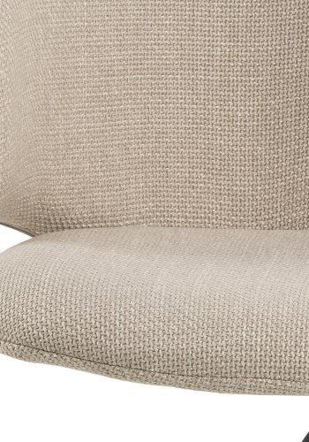 ACT NORDIC Ella spisebordsstol, m. drejefunktion - beige stof og sort stl