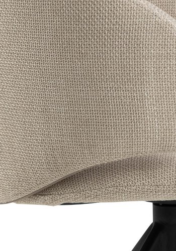 ACT NORDIC Ella spisebordsstol, m. drejefunktion - beige stof og sort stl