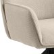 ACT NORDIC Glenda spisebordsstol, m. armln og drejefunktion - beige stof og sort stl