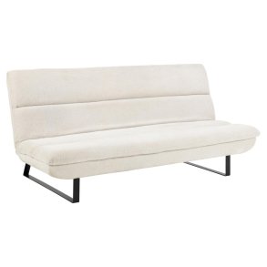 ACT NORDIC Arbonne sovesofa, m. horisontal syning - beige stof og sort stl (200x124)