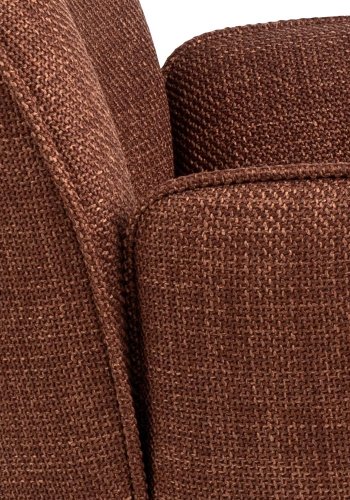 ACT NORDIC Glenda spisebordsstol, m. armln og drejefunktion - terracotta stof og sort stl