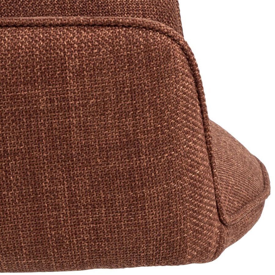 ACT NORDIC Glenda spisebordsstol, m. armln og drejefunktion - terracotta stof og sort stl