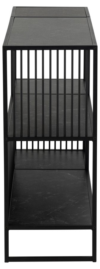 ACT NORDIC Strington reol, m. 2 hylder - mat sort Izmir ru melamin og mat sort stl