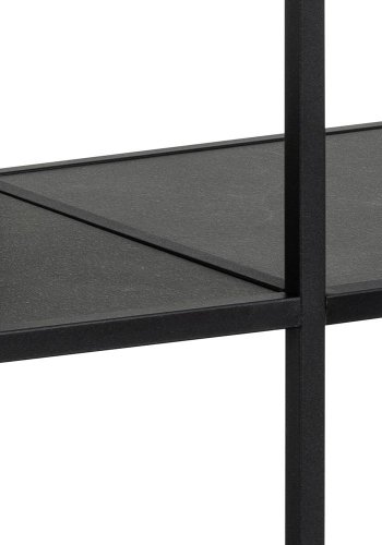 ACT NORDIC Strington reol, m. 2 hylder - mat sort Izmir ru melamin og mat sort stl