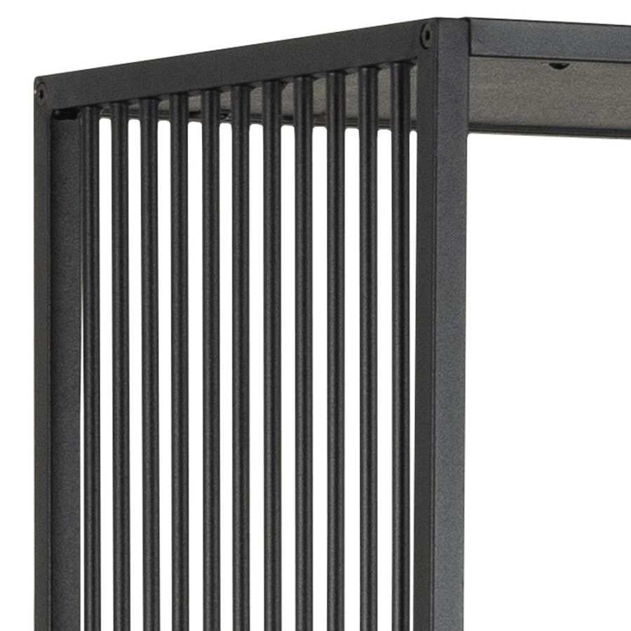 ACT NORDIC Strington reol, m. 5 hylder - mat sort Izmir ru melamin og mat sort stl