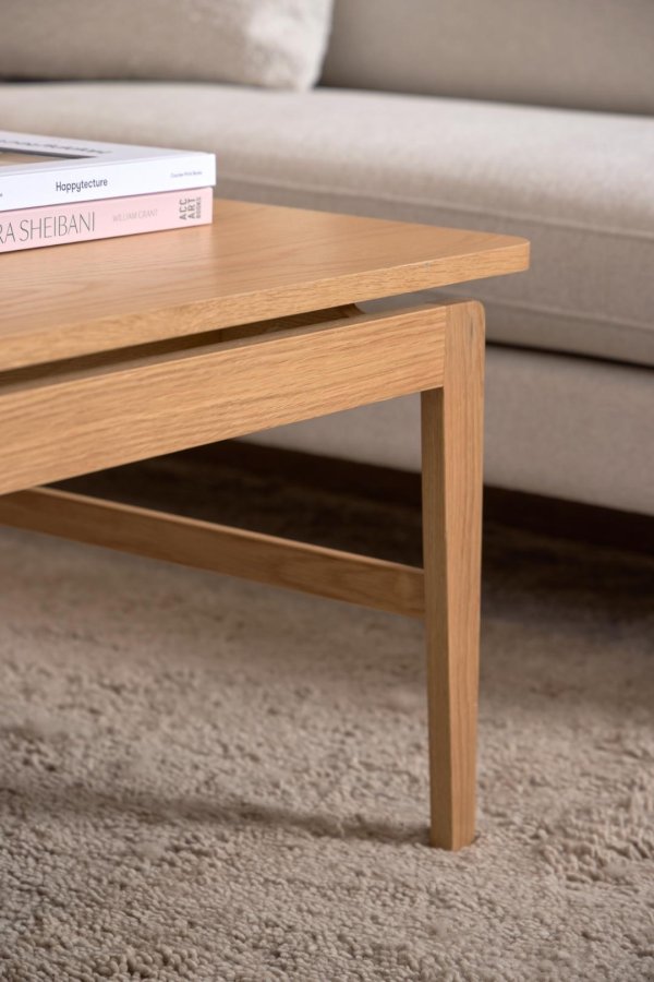 ACT NORDIC Essex sofabord, rektangulr - UV lakeret egefiner og NC lak eg (120x60)