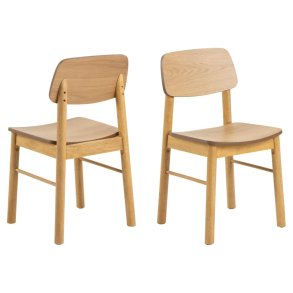 ACT NORDIC Barlow spisebordsstol - mat eg acryl lak egefiner og mat bejdset eg acryl lak gummitr